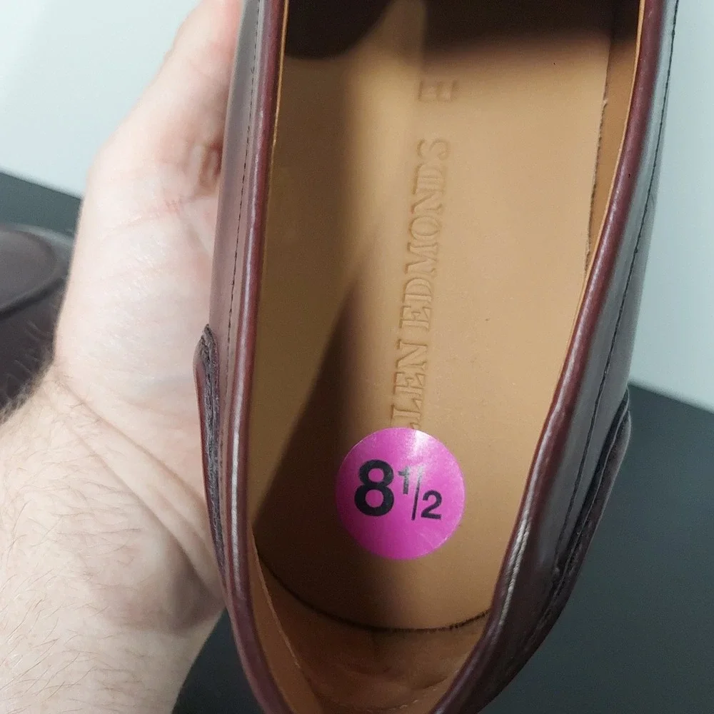 Allen Edmonds Eli Loafer Mens 8.5 D Burgundy Leather Penny Loafers 5940